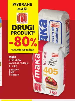 Mąka tortowa typ 405 Stoisław promocja w Intermarche