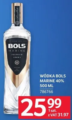 Wódka Bols Marine 40% 500 ml promocja w Selgros