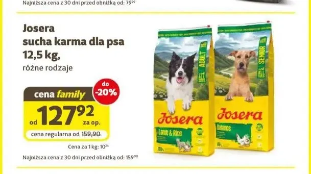 Sucha karma dla psa Josera Lamb & Rice promocja w Super Zoo