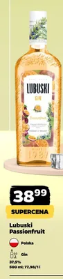 Gin Lubuski Passionfruit promocja w Netto
