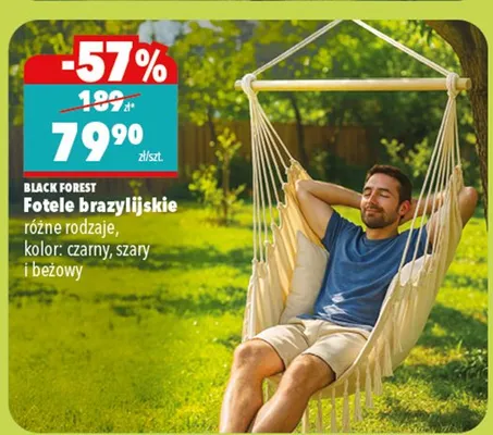 Fotel brazylijskie różne rodzaje, kolor: czarny, szary i beżowy promocja w Biedronka Home