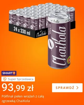 Napój cola ChaiKola 24-pak 330 ml promocja w Allegro