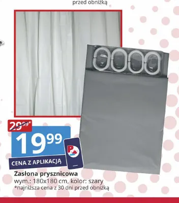Zasłona prysznicowa 180x180 cm promocja w Prymus AGD