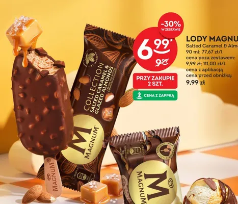 Lody Magnum Collection Salted Caramel & Glazed Almonds promocja w Żabka