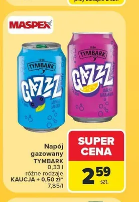 Napój gazowany Tymbark Gazz Jabłko Cytryna promocja w Carrefour