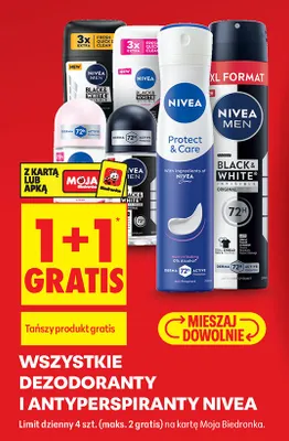 Dezodoranty i antyperspiranty Nivea promocja w Biedronka