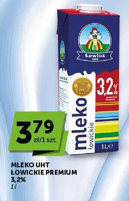 Mleko UHT Łowickie Premium 3,2% promocja w Euro Sklep