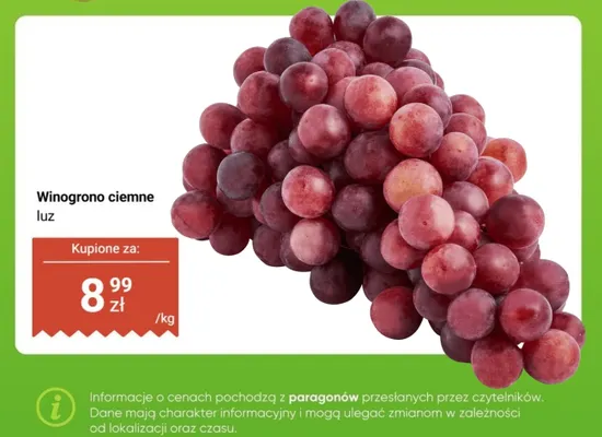 Winogrono ciemne luz promocja w Dino
