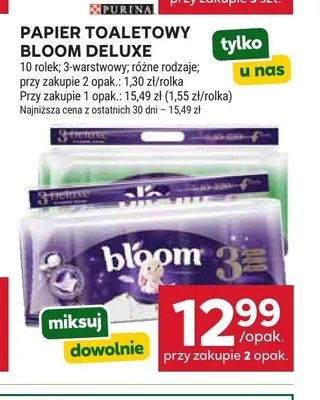 Papier toaletowy Bloom Deluxe promocja w Stokrotka