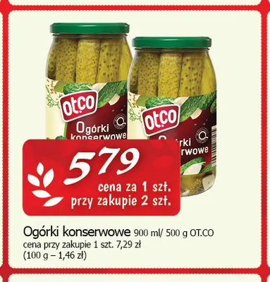 Ogórki konserwowe Otco promocja w CEZAR Delikatesy