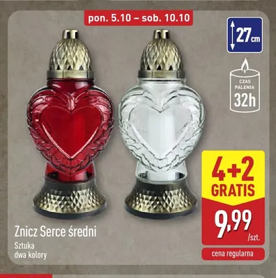 Znicz serce średni promocja w Aldi