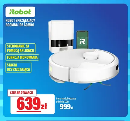 Robot sprzątający iRobot Roomba 105 Combo promocja w RTV EURO AGD