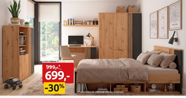 Łóżko Vabres promocja w Black Red White
