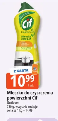 Mleczko do czyszczenia powierzchni Cif promocja w Leclerc