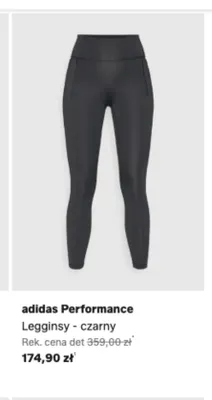 Legginsy adidas Performance czarne promocja w Lounge by Zalando