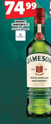 Whisky Jameson promocja w TOPAZ