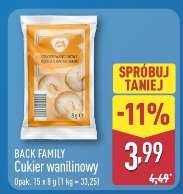 Cukier wanilinowy promocja w Aldi