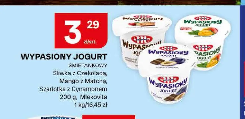 Wypasiony jogurt śmietankowy szarlotka z cynamonem Mlekovita promocja w Chorten