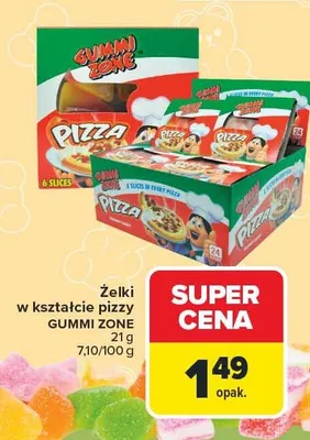 Żelki w kształcie pizzy promocja w Carrefour Market