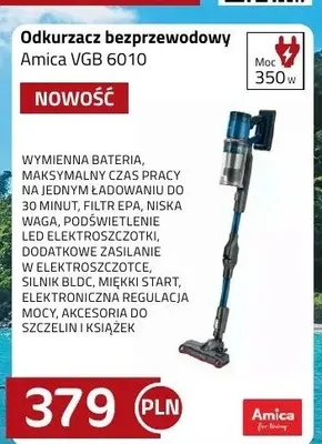 Odkurzacz bezprzewodowy Amica VGB 6010 promocja w kakto.pl