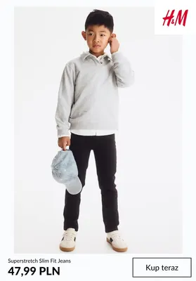 Dżinsy superstretch slim fit H & M promocja w H&M