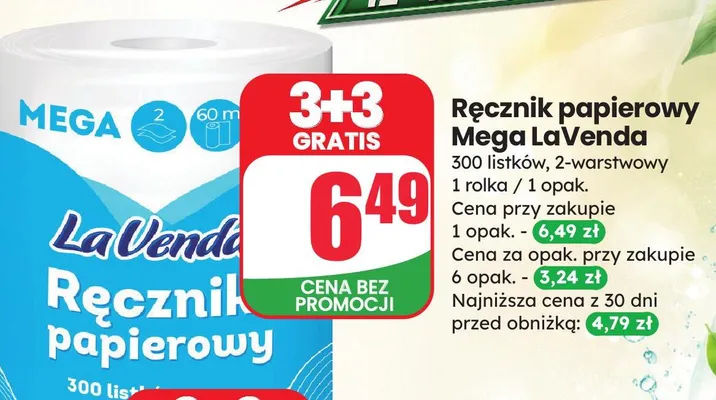 Ręcznik papierowy Mega LaVenda promocja w Dino
