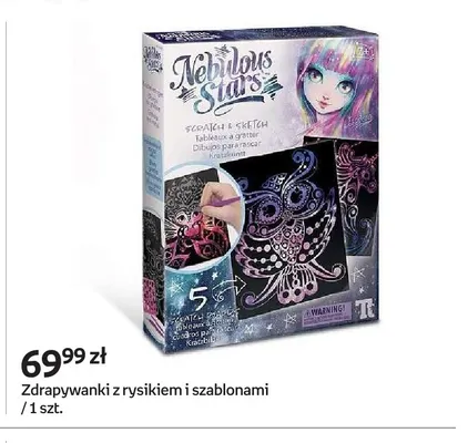 Zdrapywanki z rysikiem i szablonami Nebulous Stars promocja w Empik