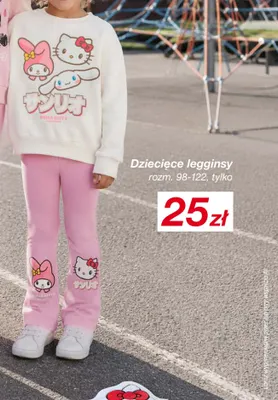 Dziecięce legginsy Hello Kitty rozm. 98-122 promocja w KiK