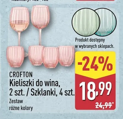 Szklanki CROFTON promocja w Aldi