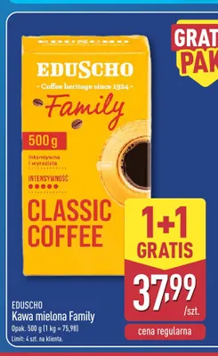 Kawa mielona Family Eduscho promocja w Aldi