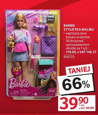 Lalka Barbie Stylistka Malibu promocja w Selgros