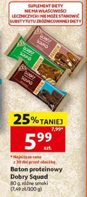 Baton proteinowy Dobry Squad promocja w Auchan