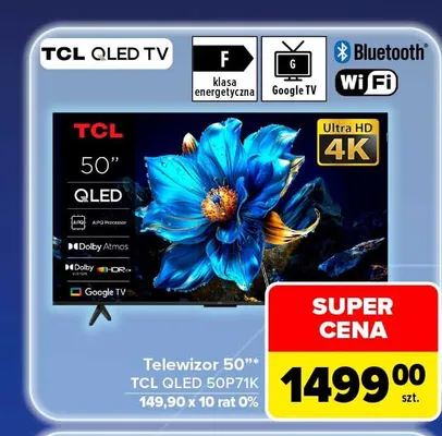 Telewizor 50" Tcl Qled promocja w Carrefour
