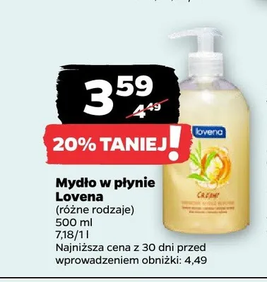 Mydło w płynie Lovena promocja w Netto