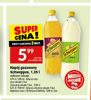 Napój gazowany Schweppes Lemon promocja w Twój Market