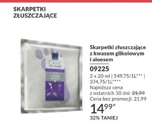 Skarpetki złuszczające z kwasem glikolowym i aloesem promocja w AVON