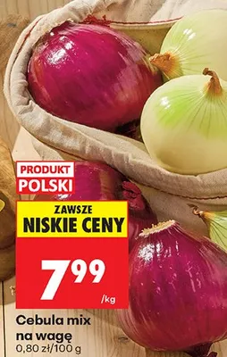 Cebula mix na wagę promocja w Biedronka