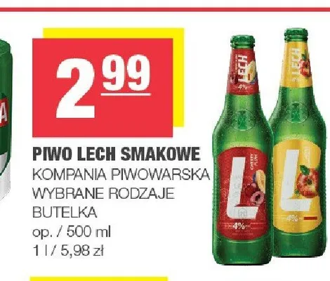 Piwo bezalkoholowe Lech Free smakowe promocja w SPAR