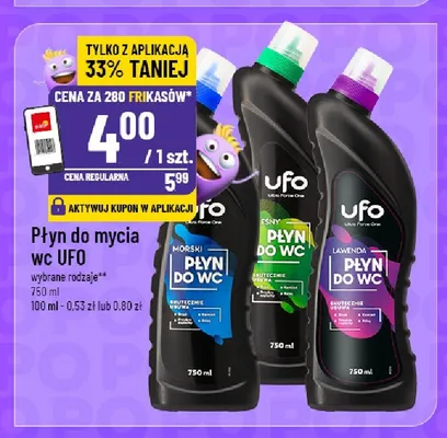 Płyn do mycia WC UFO Morski promocja w POLOmarket