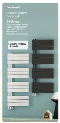 Grzejnik wodny GoodHome Boxwood biały promocja w Castorama