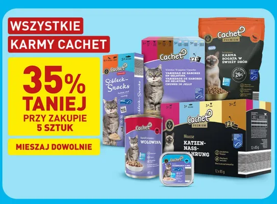 Karmy dla kotów Cachet promocja w Aldi