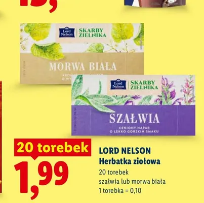 Herbatka ziołowa morwa biała Lord Nelson promocja w Lidl