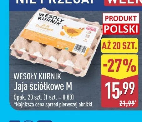 Jaja ściółkowe M Wesoły Kurnik promocja w Aldi