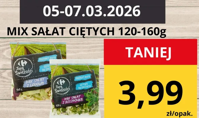 Mix sałat ciętych promocja w Supeco