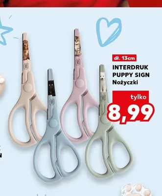 Nożyczki Interdruk Puppy Sign dł. 13 cm promocja w Kaufland