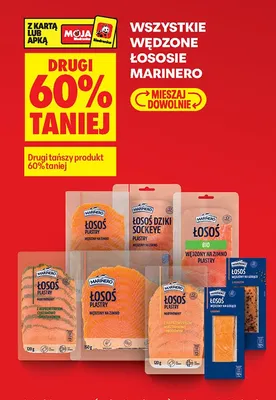 Łosoś dziki sockeye plastry wędzony na zimno Marinero promocja w Biedronka