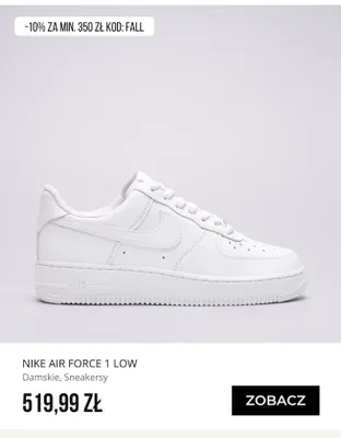 Sneakersy damskie Nike Air Force 1 Low promocja w Sizeer