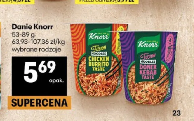 Danie Knorr Fusion Noodles Chicken Burrito Taste promocja w Delikatesy Centrum