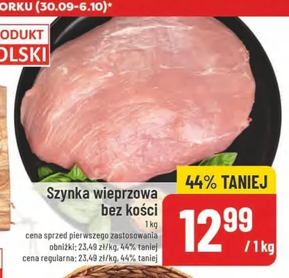 Szynka wieprzowa bez kości promocja w POLOmarket