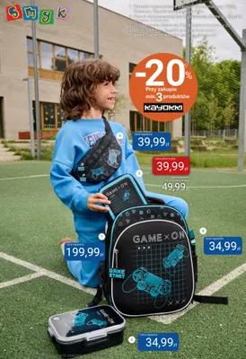Tornister ergonomiczny premium dwukomorowy 1050 g Kayokki Game on promocja w Smyk